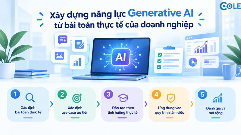 Xây dựng năng lực Generative AI từ bài toán thực tế của doanh nghiệp Xây dựng năng lực Generative AI từ bài toán thực tế của doanh nghiệp