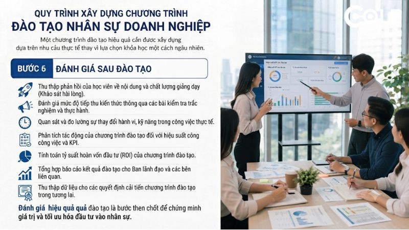 Bước 6: Đánh giá sau đào tạo