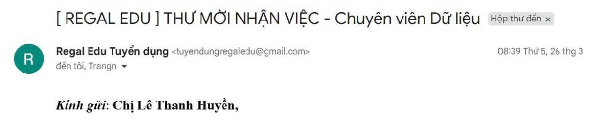 Học viên Lê Thanh Huyền COLE