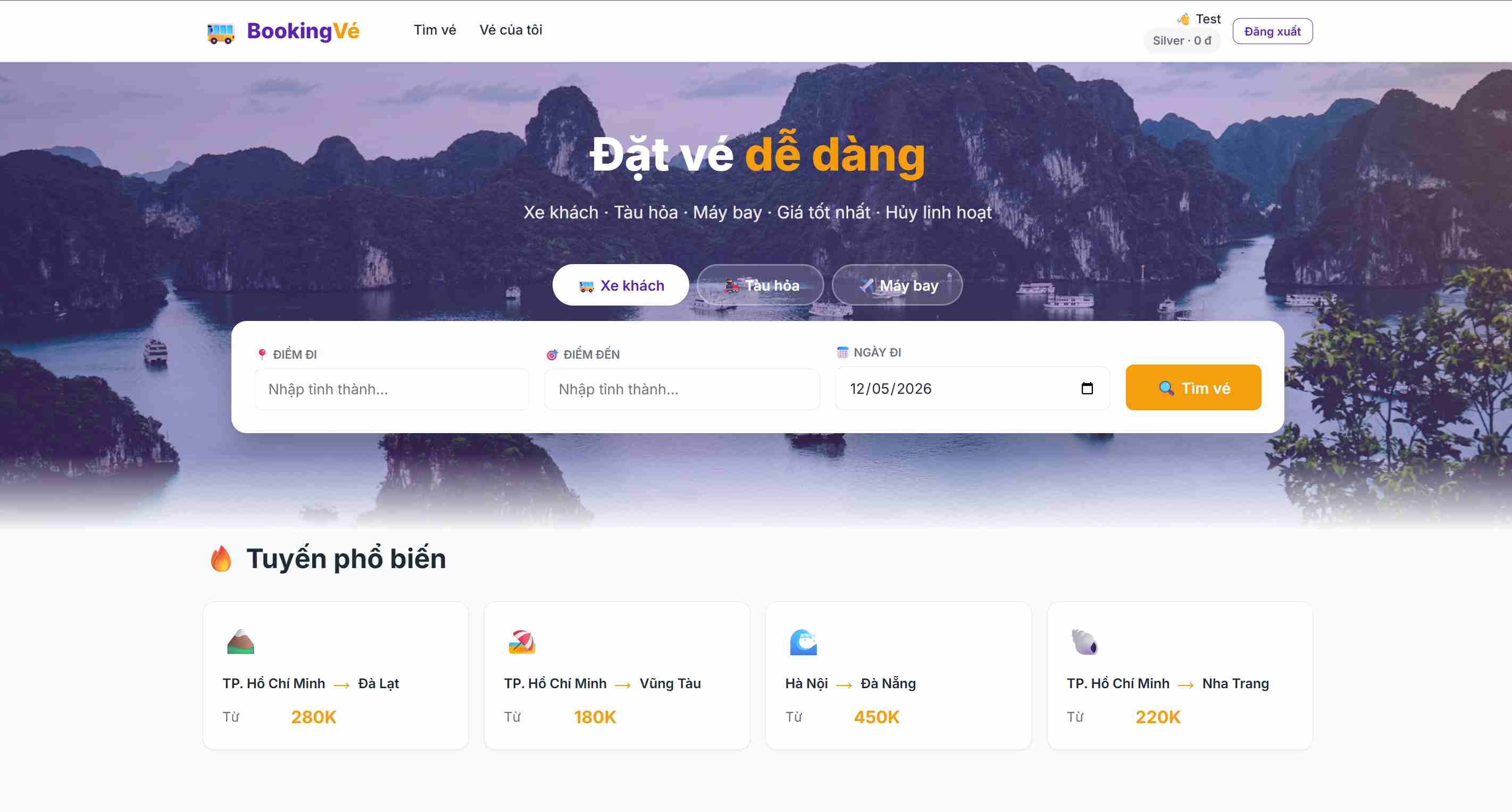 Hệ Thống Quản Lý Đặt Vé Tàu Xe - Agentic Vibe Coding