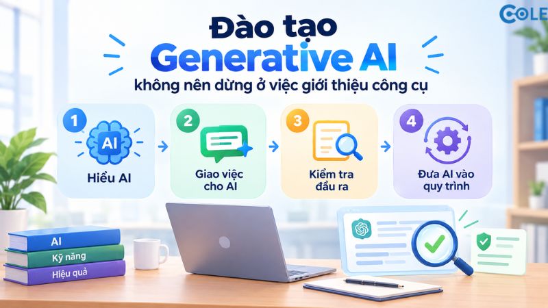 Đào tạo Generative AI không nên dừng ở việc giới thiệu công cụ Đào tạo Generative AI không nên dừng ở việc giới thiệu công cụ