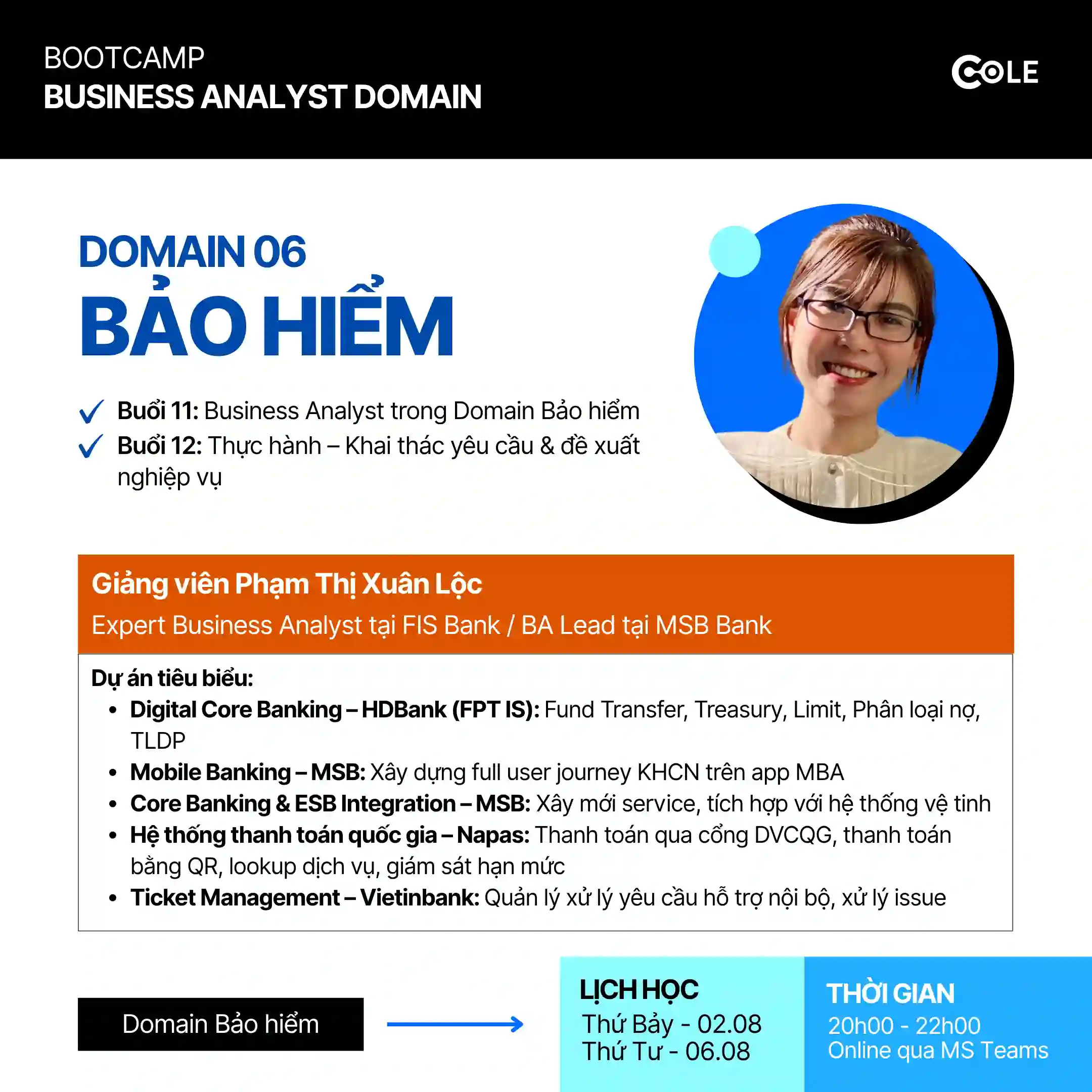 Bootcamp Business Analyst Domain Bảo Hiểm