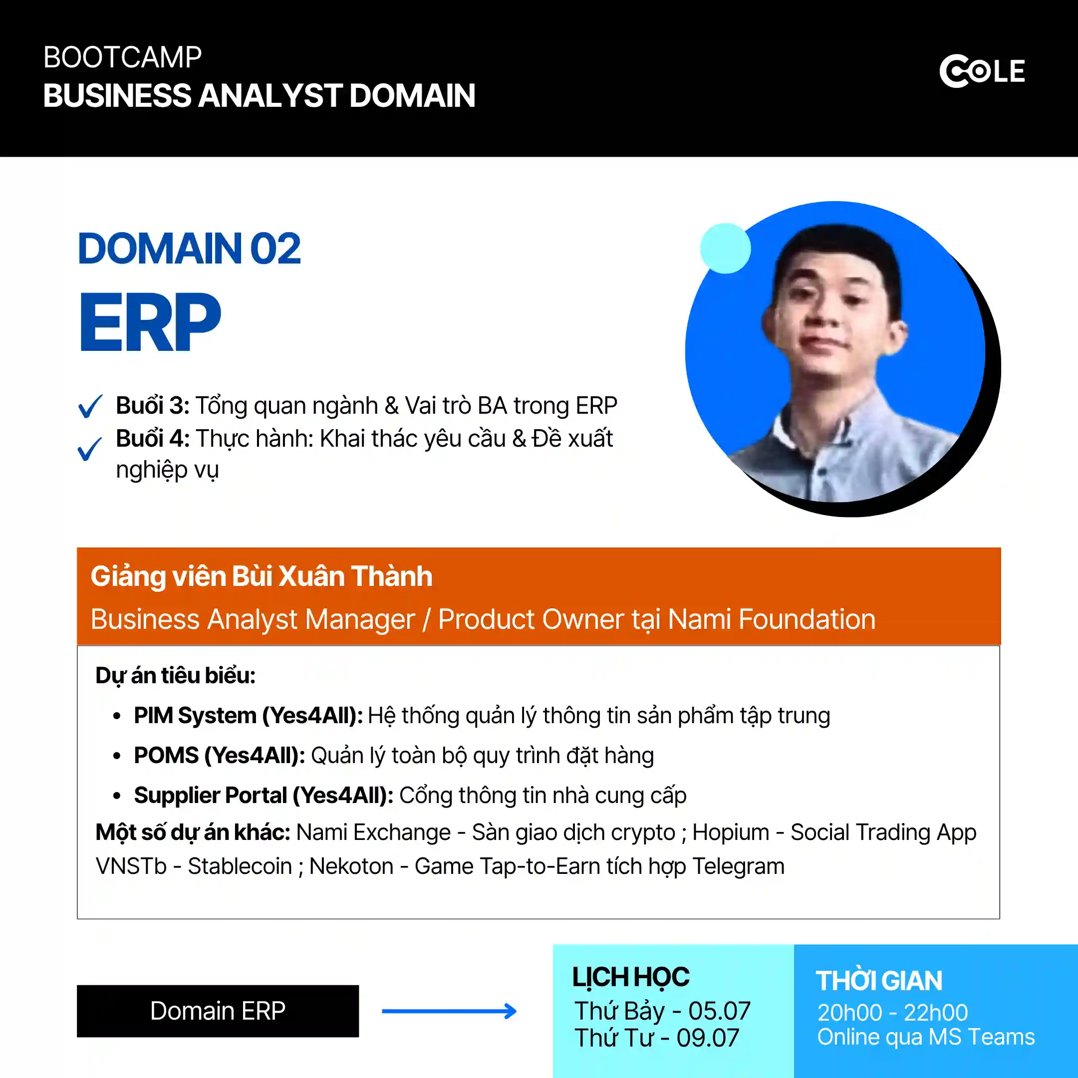 Bootcamp Business Analyst Domain ERP