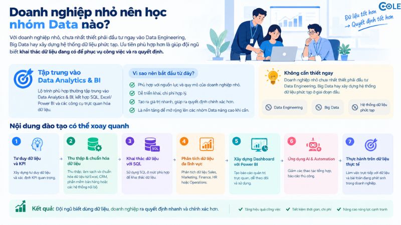 Doanh nghiệp nhỏ nên học nhóm Data nào?