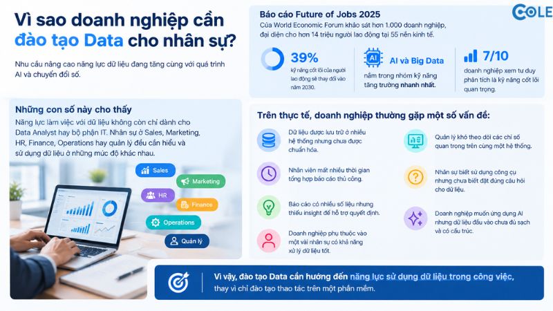 Vì sao doanh nghiệp cần đào tạo Data cho nhân sự?