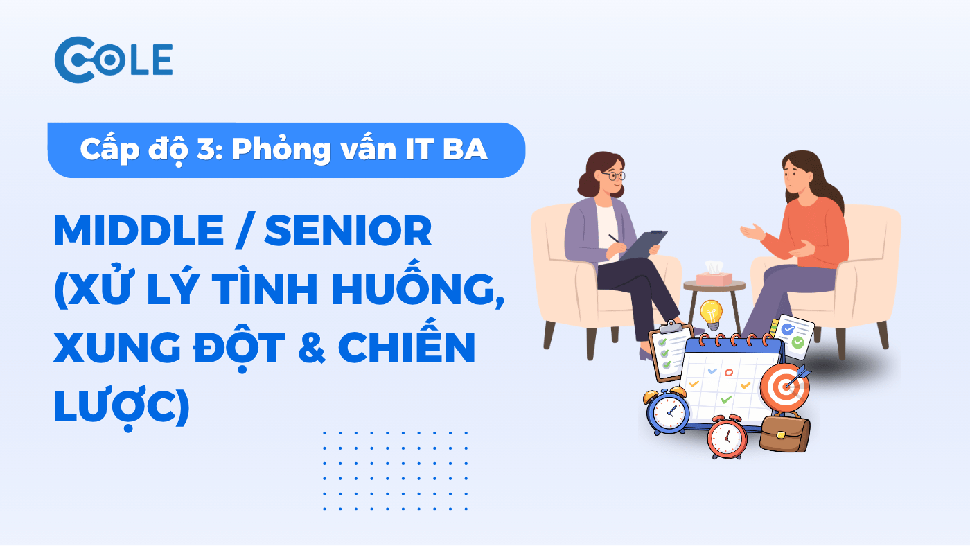 Các câu hỏi phỏng vấn Business Analyst cấp độ 3 dành cho Middle hoặc Senior