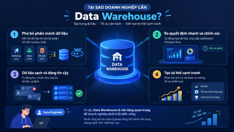 Tại sao doanh nghiệp cần Data Warehouse?